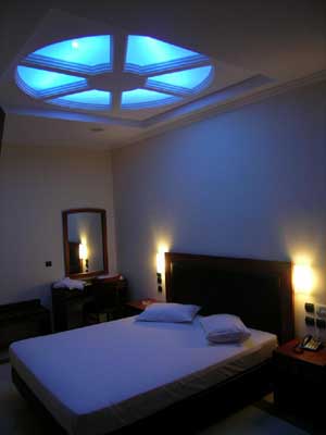 Superior single with garden view, balcony, private facilities (bath and shower), and breakfast